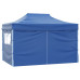42512  Foldable Tent Pop-Up With 4 Side Walls 3X4,5 M Blue