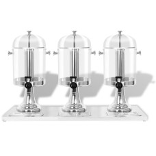 Dozator Triplu De Suc, Oțel Inoxidabil, 3 X 8 L