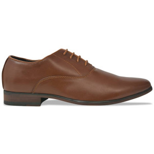 Pantofi Business Cu Șiret, Bărbați, Mărime 42, Piele Pu, Maro