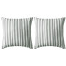 Perne De Exterior, 2 Buc, Imprimeu Dungi, 45 X 45 Cm, Gri