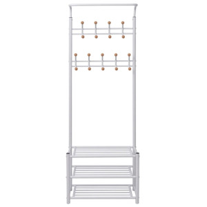 Cuier Haine Cu Raft Pentru Pantofi, Alb, 68 X 32 X 182,5 Cm