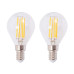 Lămpi De Perete, 2 Buc, Cu 2 Becuri Led Cu Filament 8 W