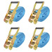 Chingi Fixare Cu Clichet, 4 Buc, 4 Tone, 8 M X 50 Mm, Albastru