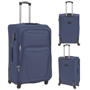 Set De Trolere Din Material Textil, 3 Buc, Bleumarin