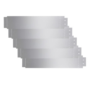 142668  Garduri De Gazon, 5 Buc, Oțel Galvanizat, 100 X 19 Cm