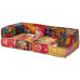 Canapea Puf Modulară Cu 2 Locuri, Petice, Material Textil