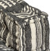 Canapea Puf Modulară Cu 2 Locuri, Gri Cu Dungi, Material Textil