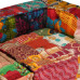 Canapea Puf Modulară Cu 4 Locuri, Petice, Material Textil