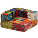 Canapea Puf Modulară Cu 4 Locuri, Petice, Material Textil