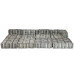 Canapea Puf Modulară Cu 4 Locuri, Gri Cu Dungi, Material Textil