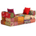 Canapea Puf Modulară Cu 3 Locuri, Petice, Material Textil