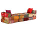 Canapea Puf Modulară Cu 3 Locuri, Petice, Material Textil