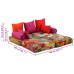 Canapea Puf Modulară Cu 2 Locuri, Petice, Material Textil