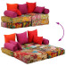 Canapea Puf Modulară Cu 2 Locuri, Petice, Material Textil