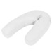 Pernă De Sarcină În Formă De J, Alb, 54X(36-43) Cm