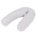 Pernă De Sarcină În Formă De J, Gri, 54X(36-43) Cm