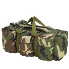 Geantă 3-În-1 În Stil Militar, 90 L, Camuflaj