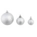 Set Globuri De Crăciun 100 De Piese, 3/4/6 Cm, Argintiu