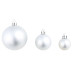 Set Globuri De Crăciun 100 De Piese, 3/4/6 Cm, Argintiu