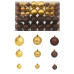 Set Globuri De Crăciun 100 Buc. 3/4/6 Cm, Maro/Bronz/Auriu