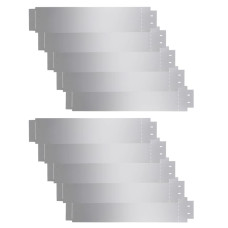 Gard De Gazon, 10 Buc., 100 X 20 Cm, Oțel Galvanizat