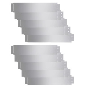 Gard De Gazon, 10 Buc., 100 X 20 Cm, Oțel Galvanizat
