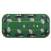 Blat Masă Poker 8 Jucători, Pliabil În 4, Dreptunghiular, Verde