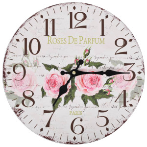 Ceas De Perete Vintage, 30 Cm, Floare
