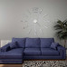 Ceas De Perete 3D, Argintiu, 100 Cm, Xxl, Design Modern