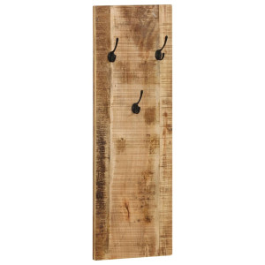 Cuier Haine De Perete, 2 Buc., Lemn Masiv De Mango 36X110X3 Cm