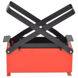 Presă De Bricheți Din Hârtie, Oțel, 34X14X14 Cm, Negru Și Roșu