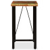 Mobilier Bar 3 Piese Lemn Masiv Reciclat, Piele Naturală, Pânză
