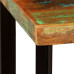 Mobilier Bar 3 Piese Lemn Masiv Reciclat, Piele Naturală, Pânză