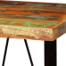 Mobilier Bar 3 Piese Lemn Masiv Reciclat, Piele Naturală, Pânză