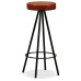 Mobilier Bar 3 Piese Lemn Masiv Reciclat, Piele Naturală, Pânză