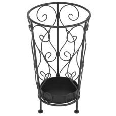 Suport Pentru Umbrelă, Stil Vintage, Metal, 26X46 Cm, Negru