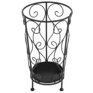 Suport Pentru Umbrelă, Stil Vintage, Metal, 26X46 Cm, Negru