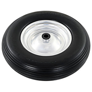 Roată De Roabă Cu Osie, 4.00-8, Pu Solid, 390 Mm