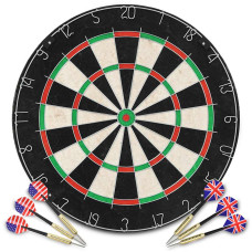 Placă De Darts Profesională Din Sisal, Cu 6 Săgeți Și Bordură