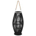 Suport De Lumânări Suspendat Tip Felinar, Negru, 60 Cm, Bambus