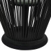 Suport De Lumânări Suspendat Tip Felinar, Negru, 60 Cm, Bambus