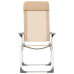 Scaune De Camping Pliante, 2 Buc., Crem, Aluminiu