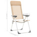 Scaune De Camping Pliante, 2 Buc., Crem, Aluminiu