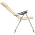 Scaune De Camping Pliante, 4 Buc., Crem, Aluminiu