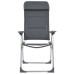 Scaun De Camping, 2 Buc, Gri, 58 X 69 X 111 Cm, Aluminiu
