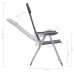 Scaun De Camping, 2 Buc, Gri, 58 X 69 X 111 Cm, Aluminiu