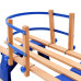 Sanie Pliabilă Pentru Zăpadă Cu Spătar, Lemn, 119 Cm