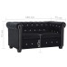Canapea Chesterfield 2 Locuri, Catifea, 146X75X72 Cm, Negru