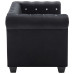 Canapea Chesterfield 2 Locuri, Catifea, 146X75X72 Cm, Negru