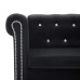 Canapea Chesterfield 2 Locuri, Catifea, 146X75X72 Cm, Negru